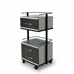 ترالی زیبایی سه کشو فلزی